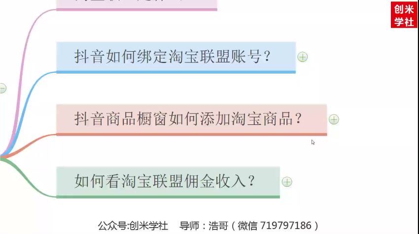 创米学社 抖音电商带货实操课（完结） 网盘分享(386.88M)